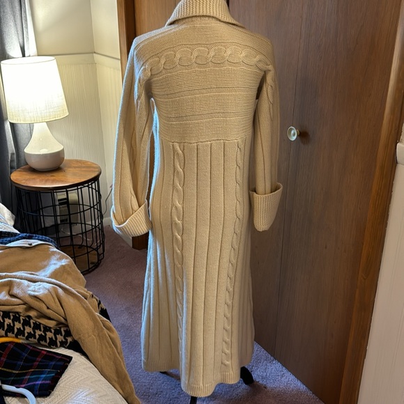 Vintage Wool Knitted Duster Sweater size S/M - Picture 3 of 4